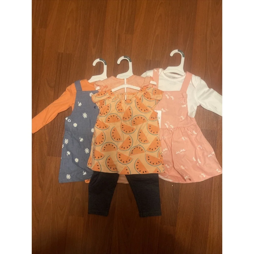 Carter's Baby Girl Lot of 3 Clothing New with Tags Sizes 18‎ MO